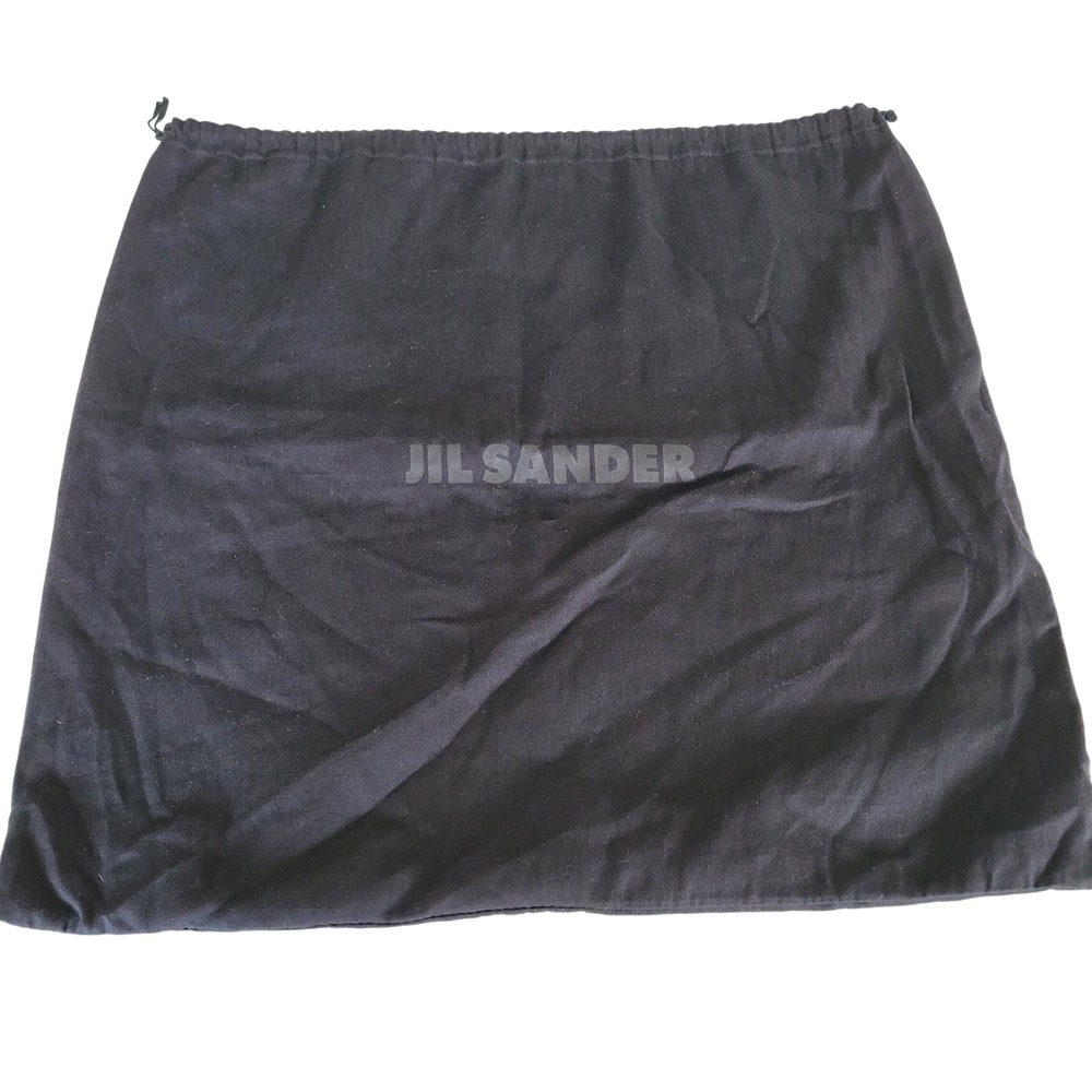 Jil Sander Black Cotton Drawstring Dust Bag for Handbags Shoes Large 20x16